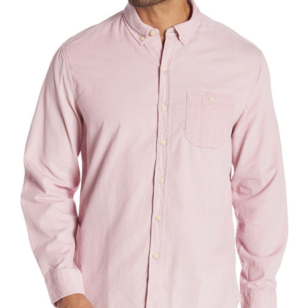 Michael Bastian Dusty Pink Solid Corduroy Shirt XL